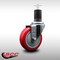 Service Caster 4'' SS Red Poly Wheel Swivel 1-5/8'' Expanding Stem Caster SCC-SSEX20S414-PPUB-RED-158 - alternate 2